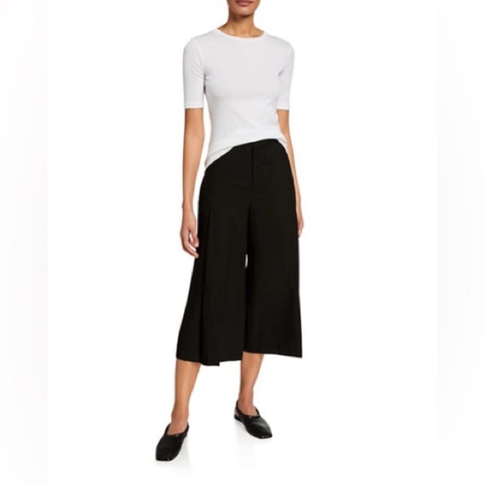 NWT VINCE Pleat Front Culottes - Black